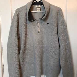 VS PINK Sherpa Quarter Zip